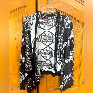 Aztec print cardigan